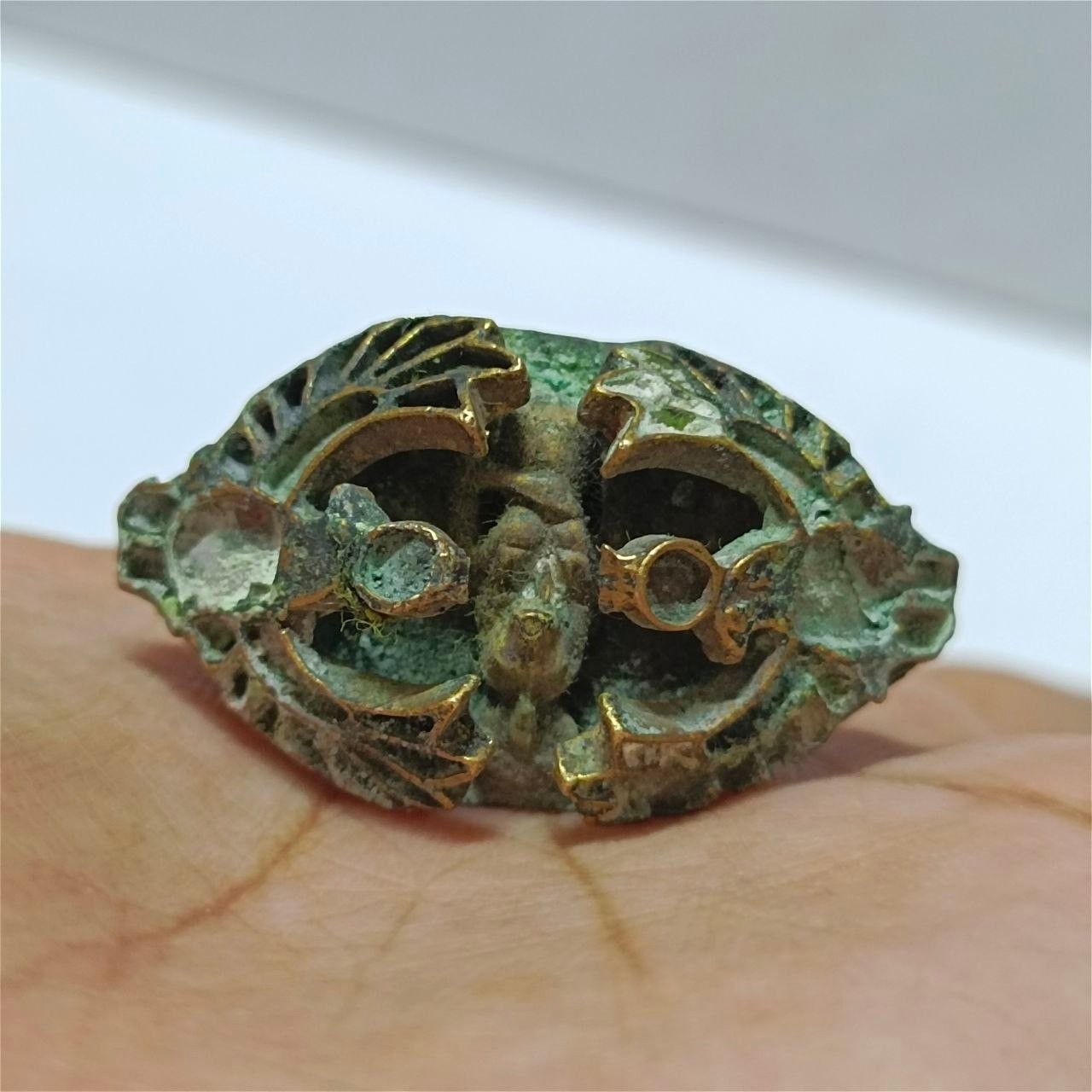 Vintage Handmade Bronze Ring, Rare Ornate Collectible, Unique Statement Jewelry
