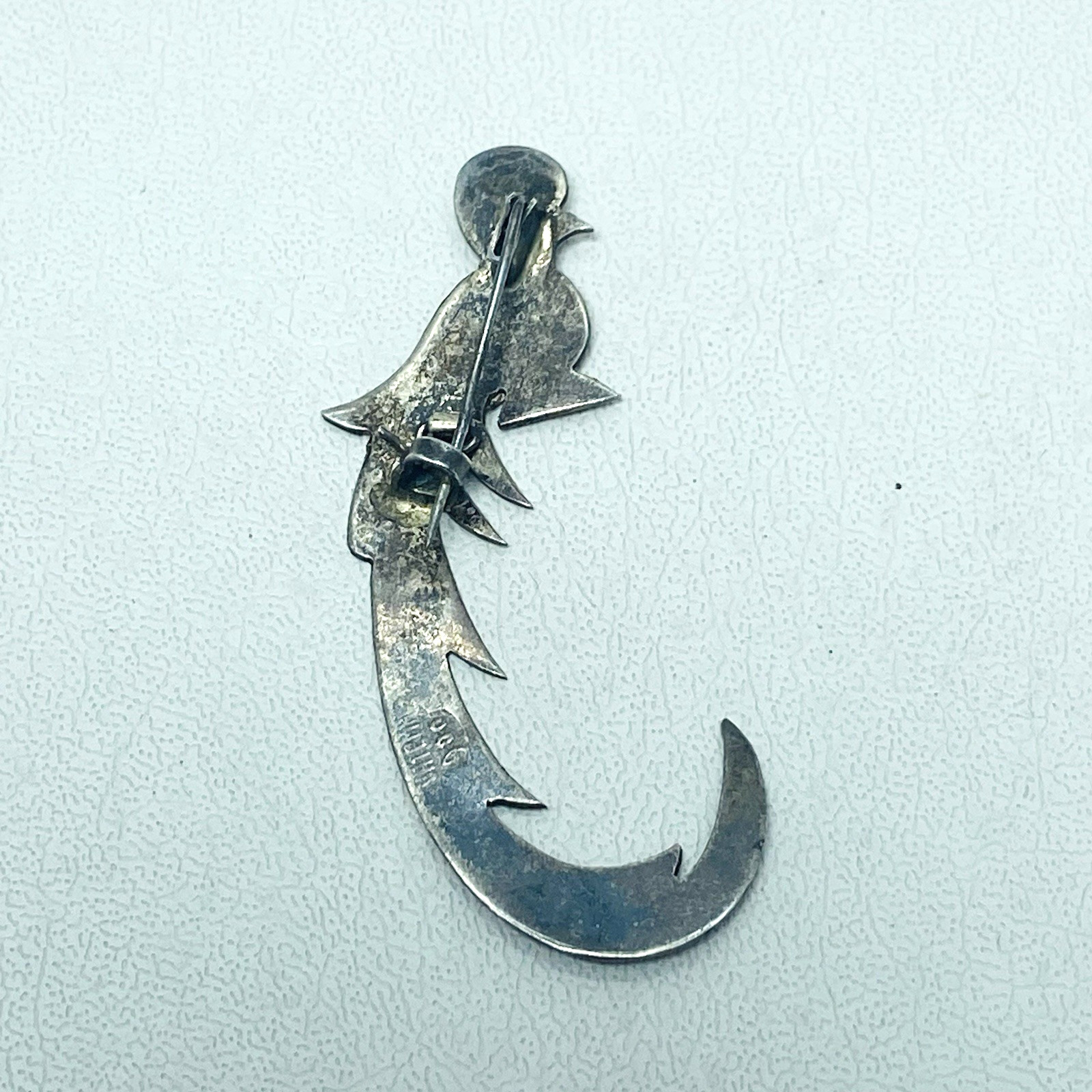 Vtg Jewelry Silver Guatemala Bird Paradise Brooch Pin Gold Wash Wing Unmarked