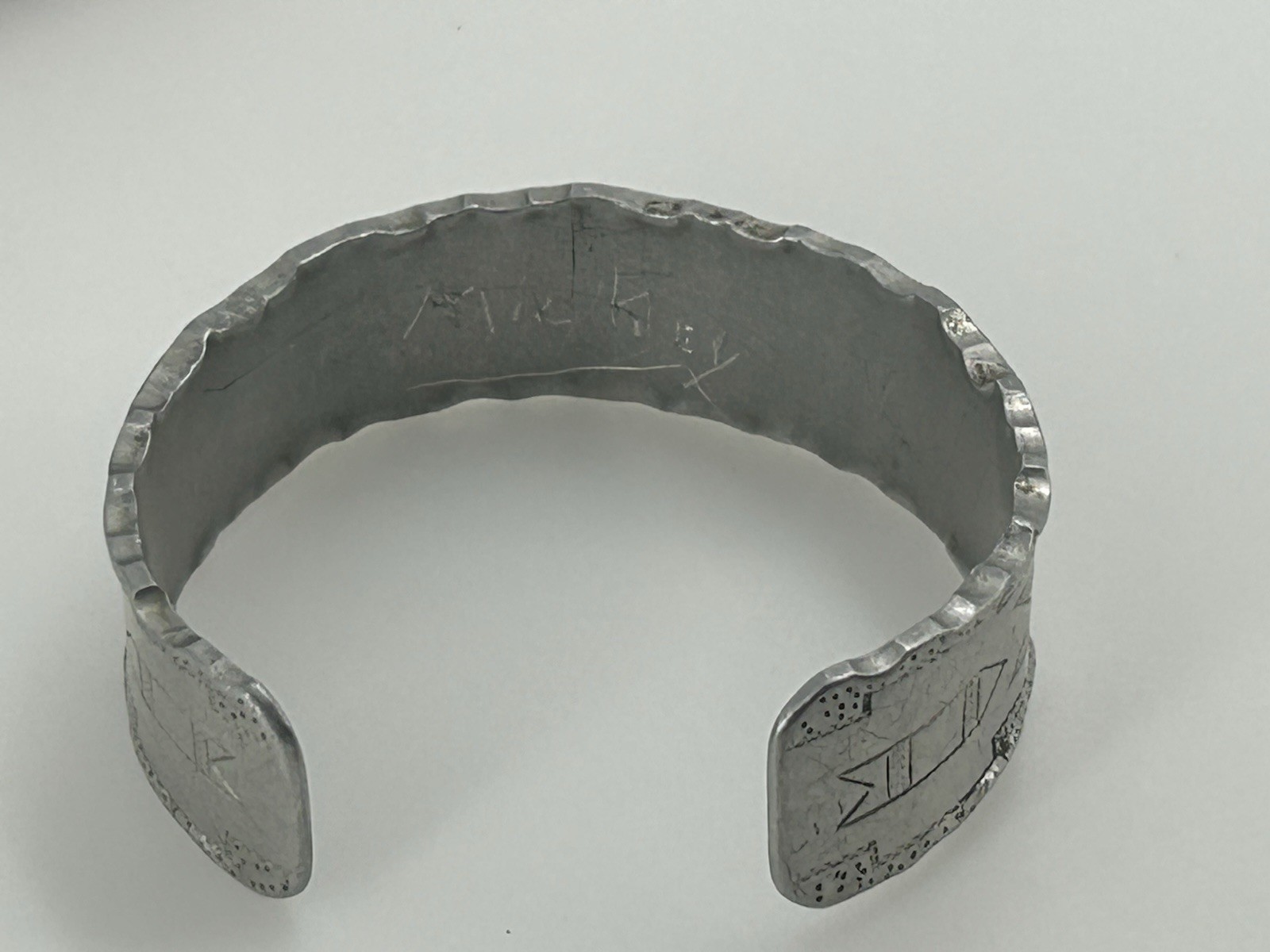 Vintage Handmade Aluminum C-K-S Cuff Bracelet