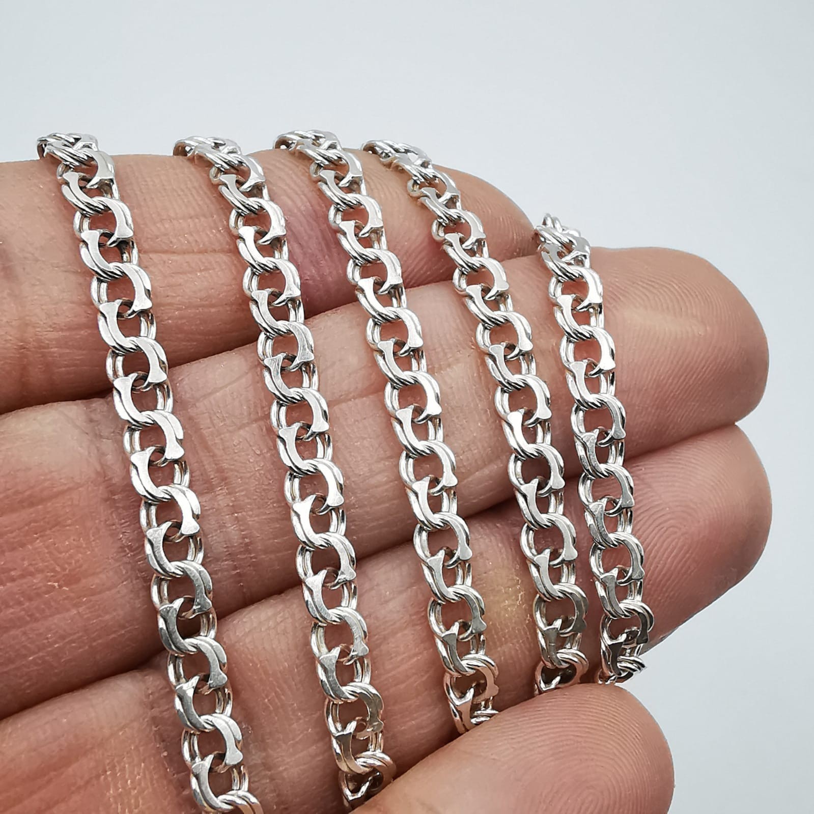 Vintage Beautiful Jewelry Chain Necklece,925 Sterling Silver,Signed , 13,45g