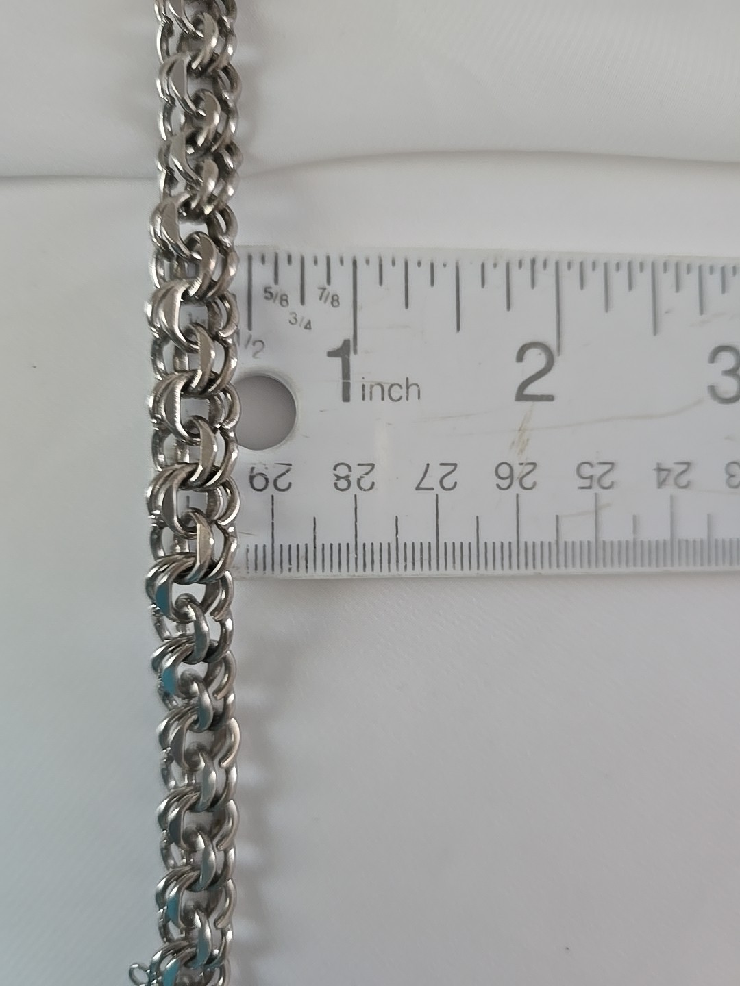BALLOU STERLING SILVER STARTER CHARM BRACELET DOUBLE LINK