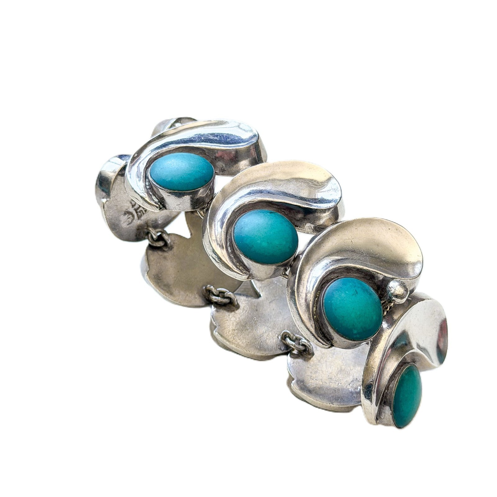 RARE Vintage Antonio Pineda & Los Castillo Sterling Silver Taxco Bracelet 127G