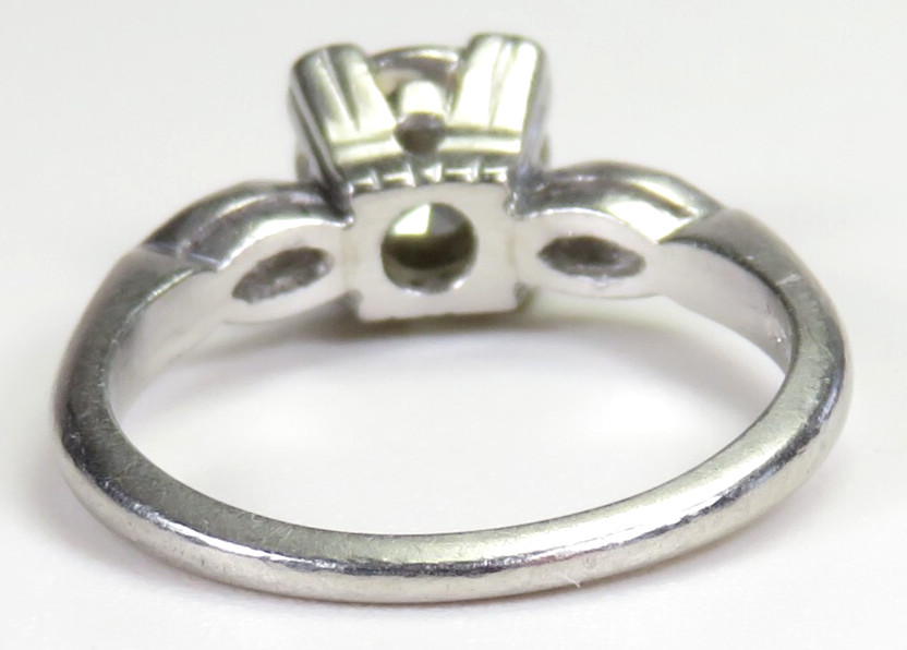 Antique 1920’s Diamond Engagement Platinum Ring Size 6 UK-L1/2 EGL USA Art Deco