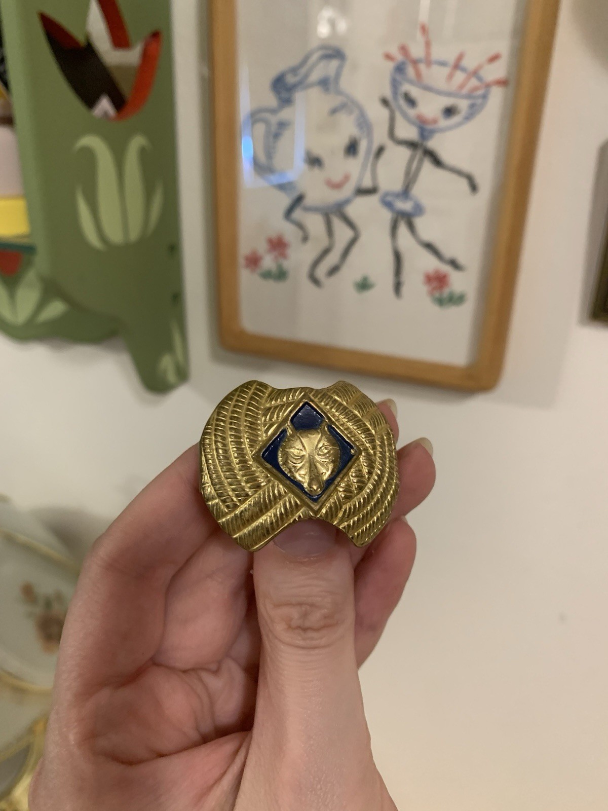 1970’s Boy Scouts Eagle Cub Neckerchief BSA Tie Scarf Slide