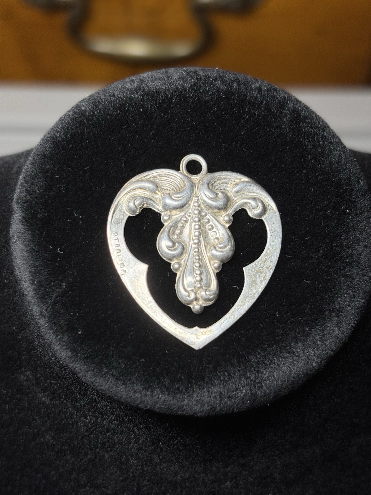 Antique Sterling Silver Heart Pendant