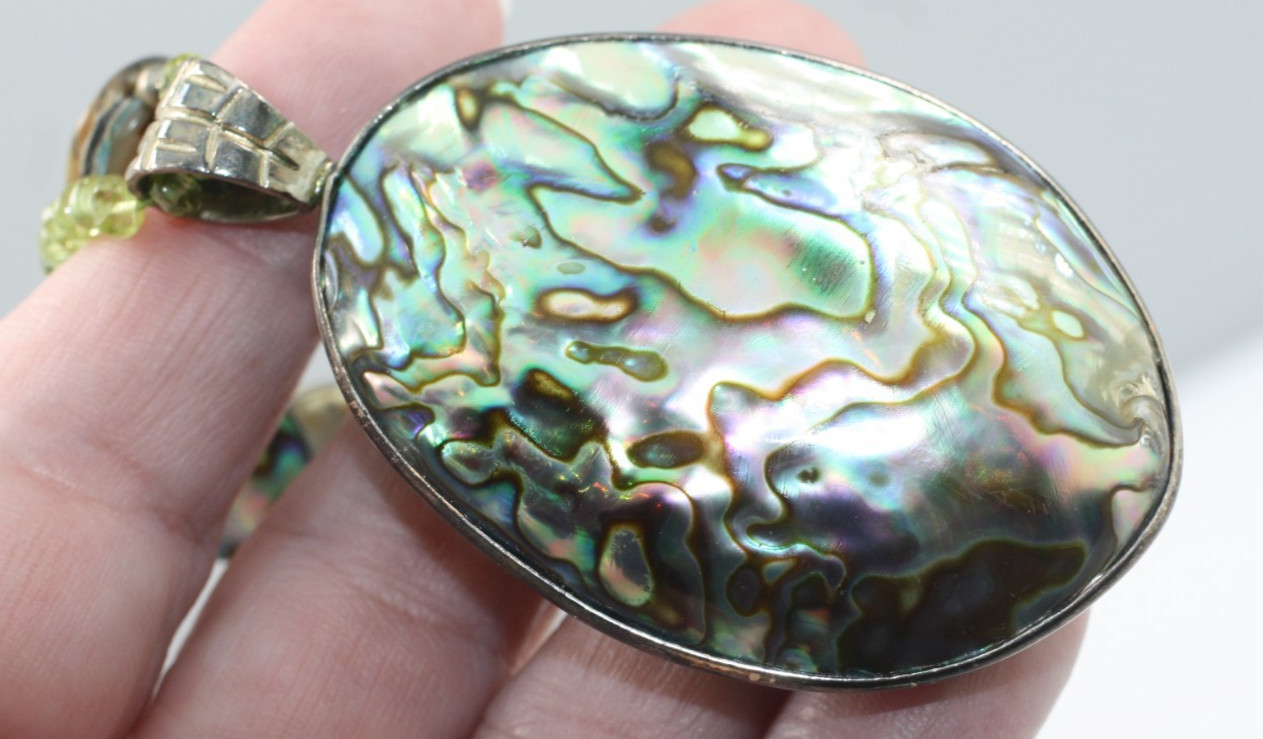 Abalone Ovals Necklace Large Double Sided Abalone Oval Pendant Coldwater Creek