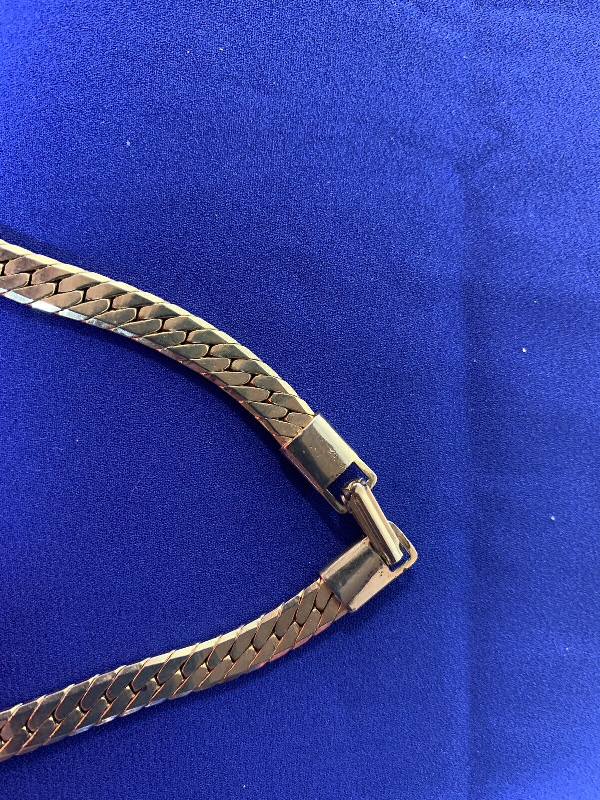 VTG ART DECO ENAMEL RED IVORY GOLD NECKLACE CHOCKER
