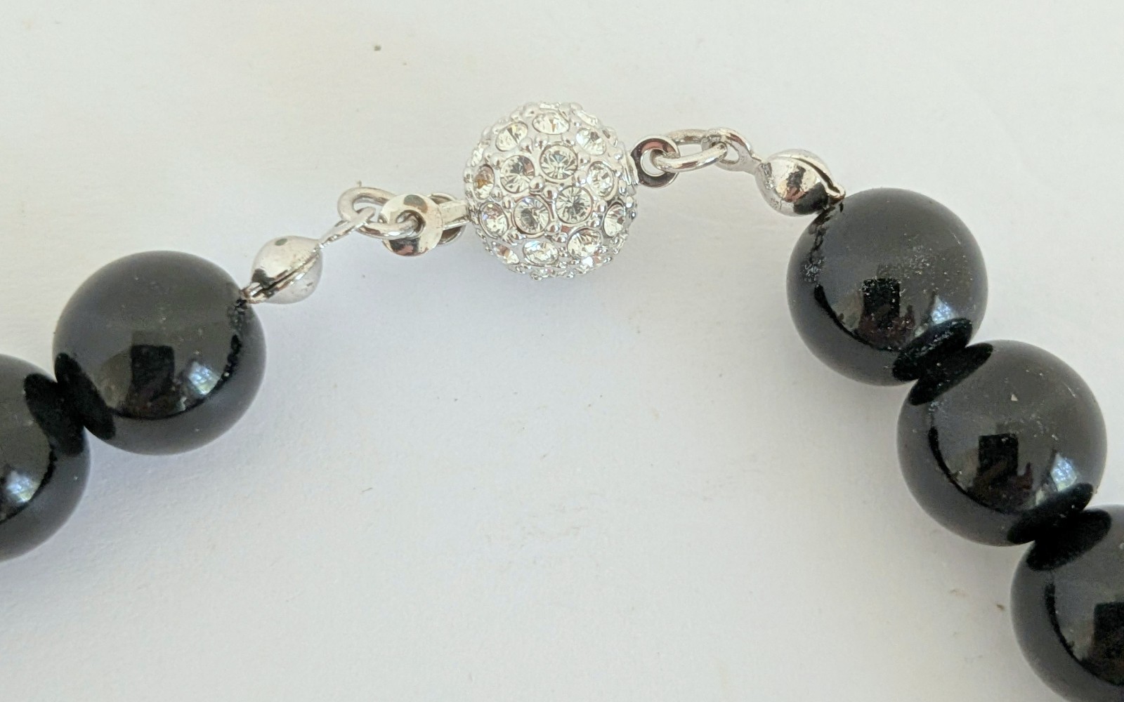 Gorgeous Rare KJL Kenneth Lane Black Beaded Art Deco Coral Pendant Necklace