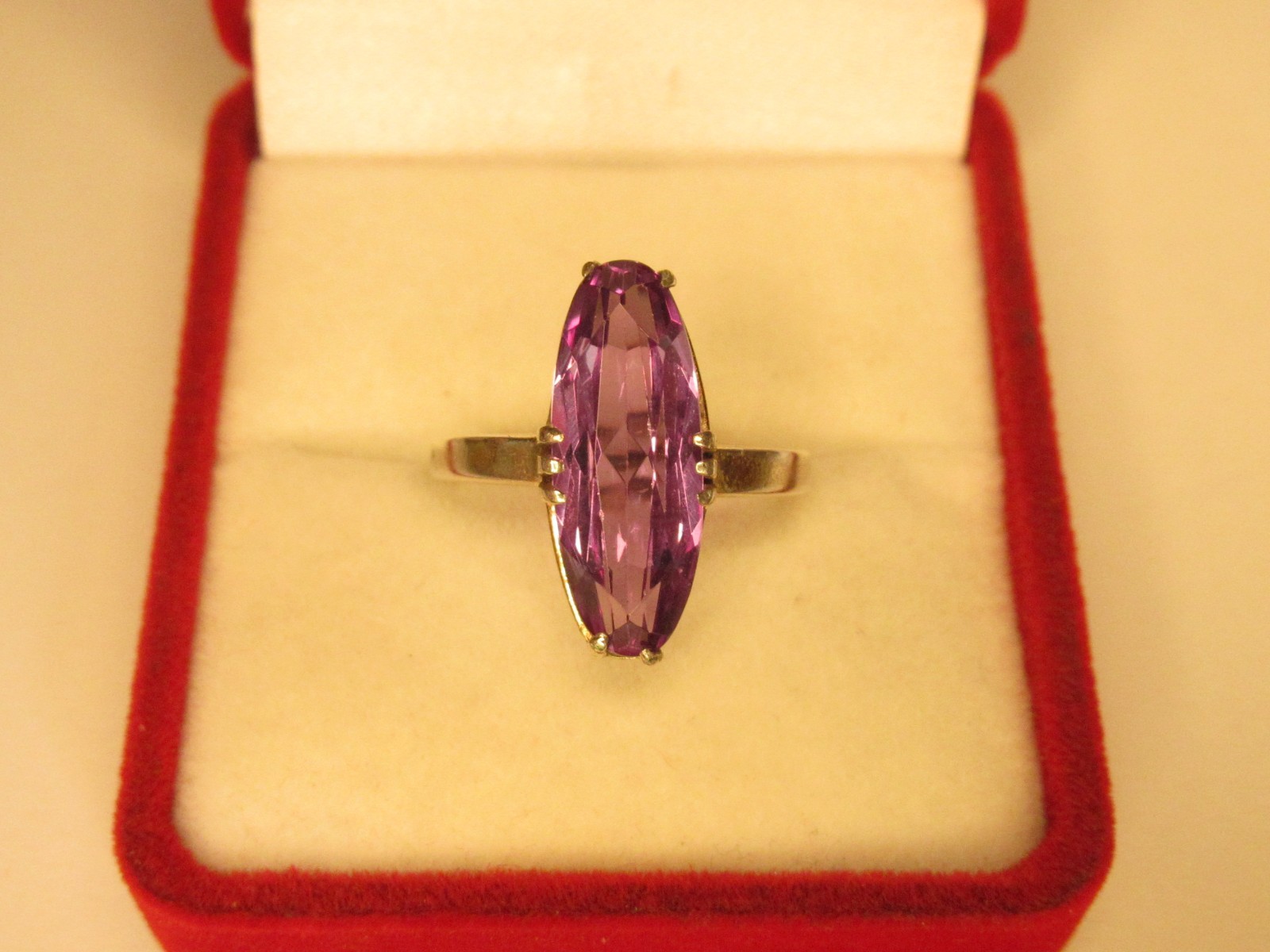 Vintage USSR sterling silver ring 875 star, alexandrite, 3,03 gr, ring size 6.