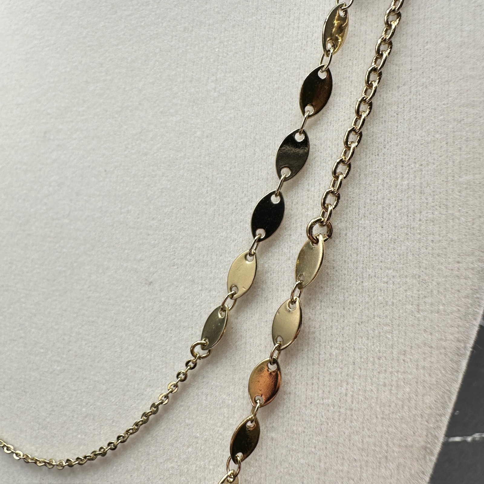 Vintage Sugarfix Gold-Tone Oval Link Chain Collectible Retro Lobster Layered