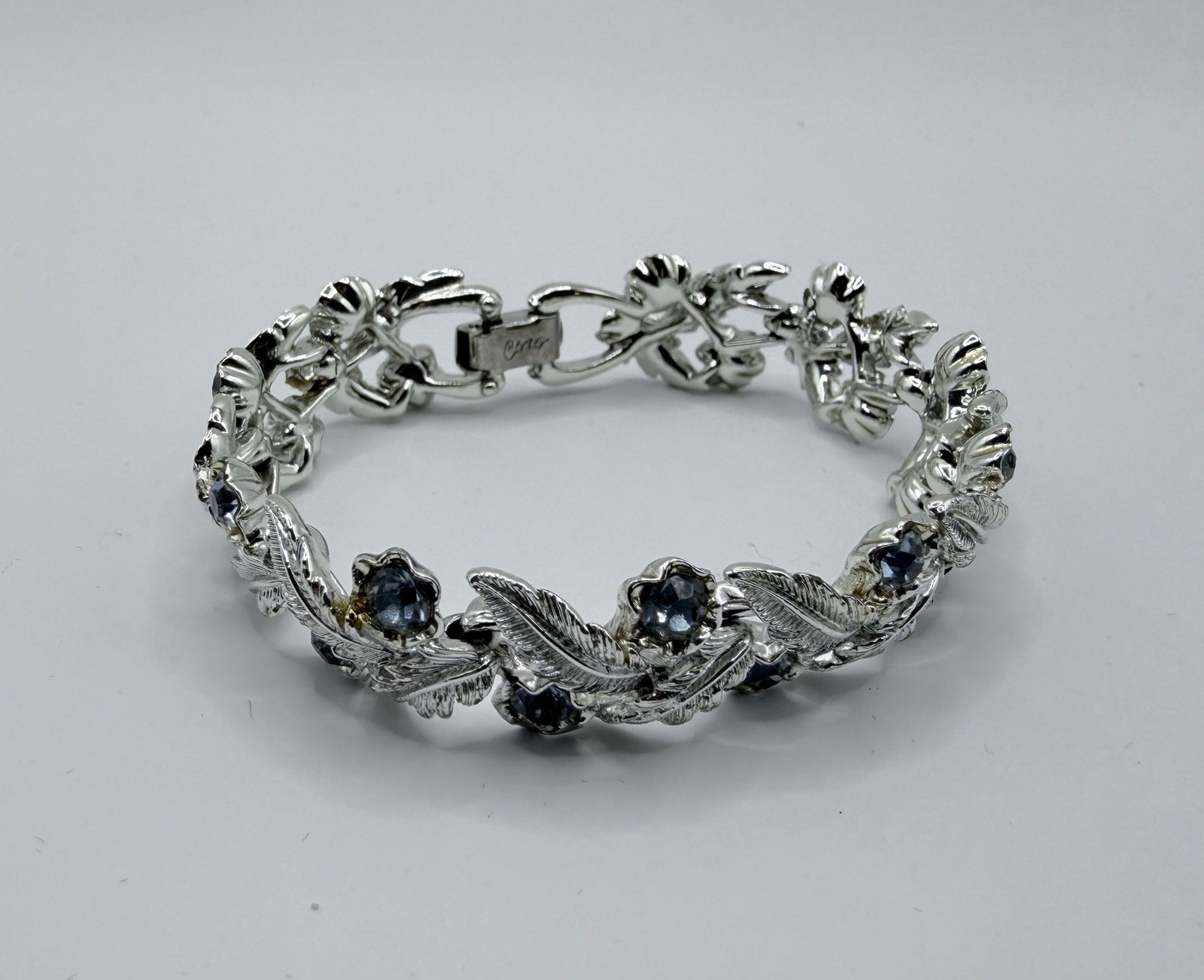Vintage Script-Signed Coro Baby Blue and Silver Tone Parure 1950s