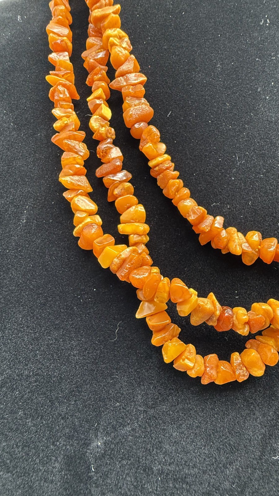 Vintage Amber Necklace Long 182cm Multi Strand Wrap Baltic Style Chips 52.3g