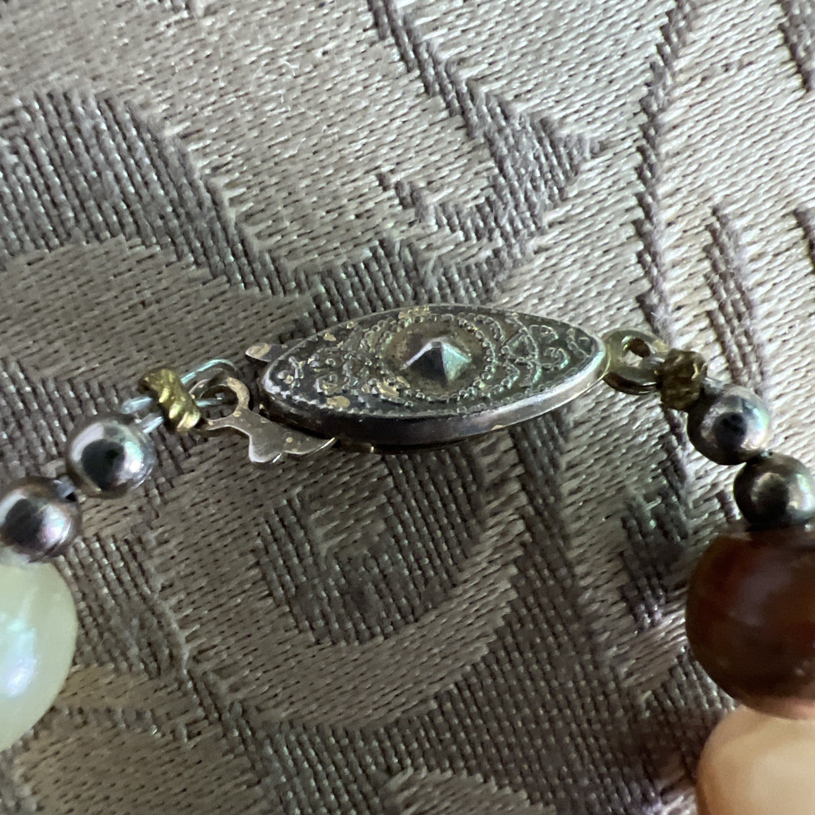 Gorgeous Beaded Necklace With Fish Hook Clasp Filigree Style Vintage Beautiful