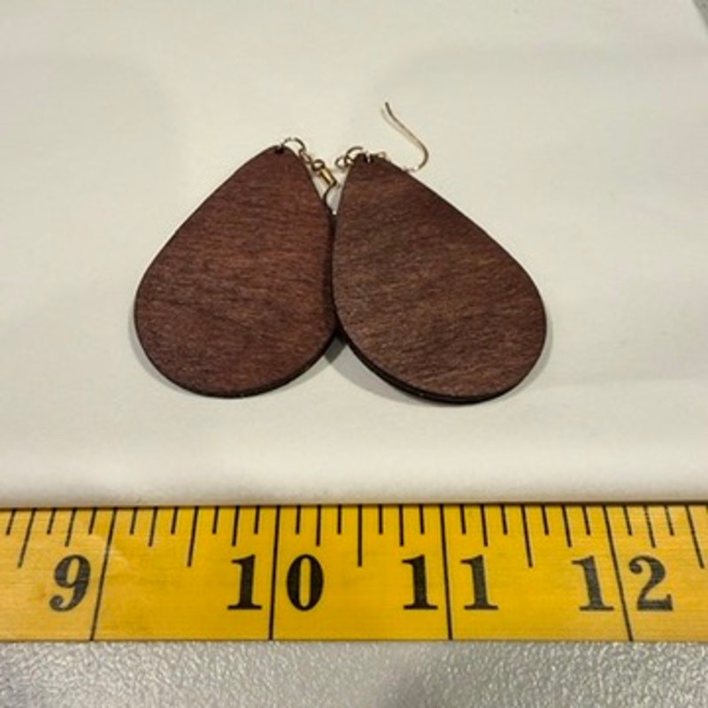 Horse Teardrop Dangle Earrings Pink Wood Boho Western Equestrian Cowgirl Gift