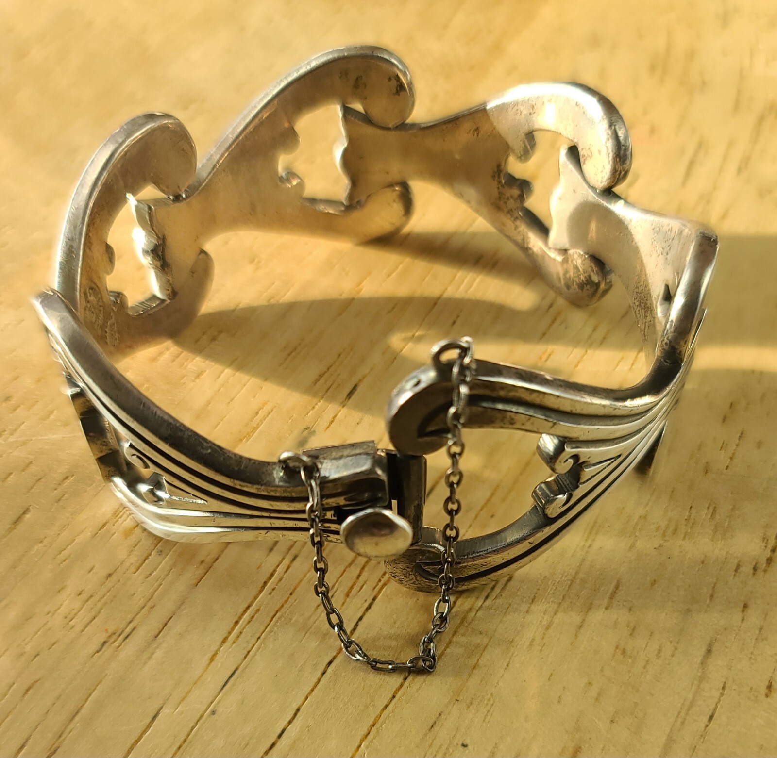 VTG Taxco MEX Sterling 925 Solid Silver 6.5″-6.75″ Chain Bracelet 76 Grams