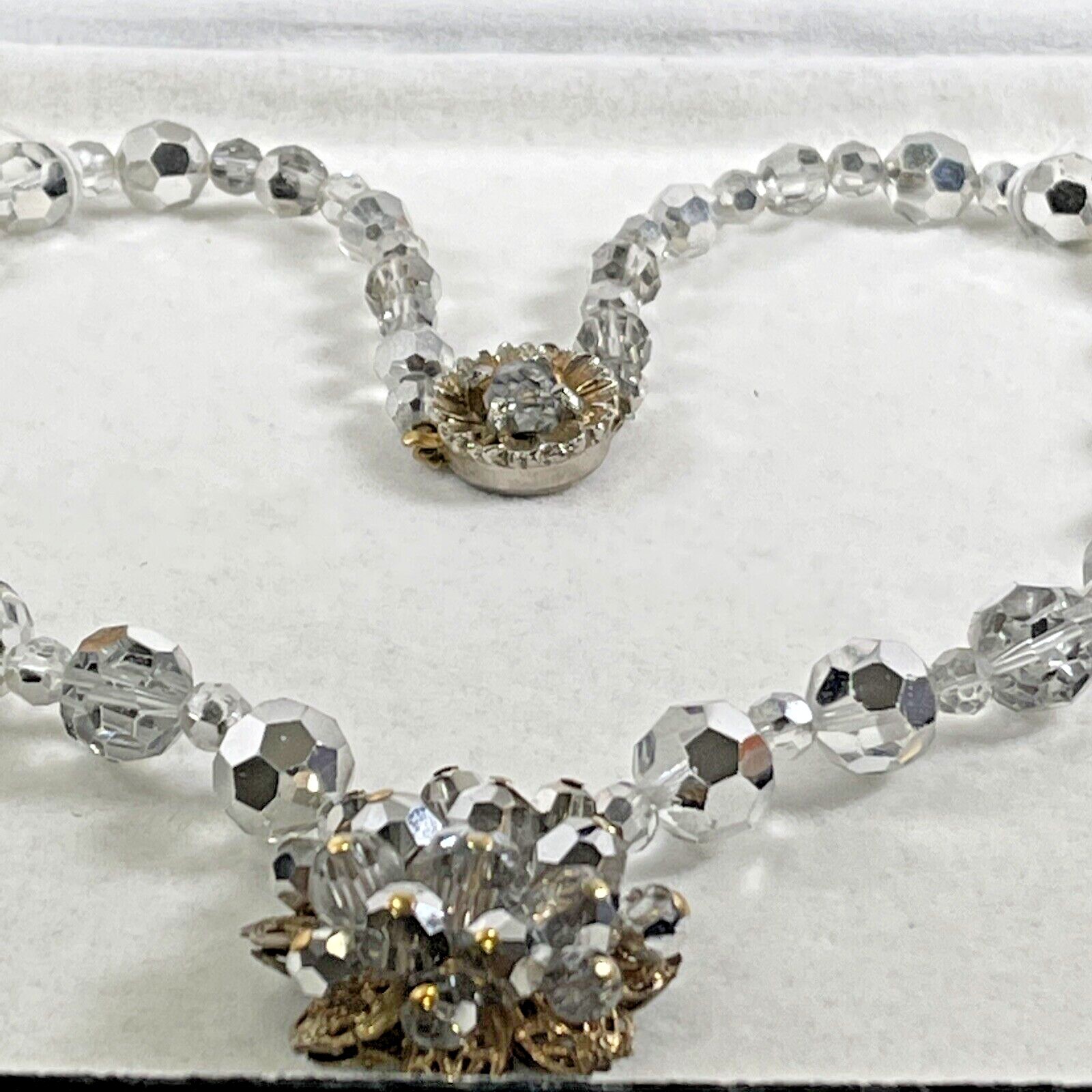Vintage Macy’s Beaded Statement Gold Tone Choker 17.5″ in Presentation Box