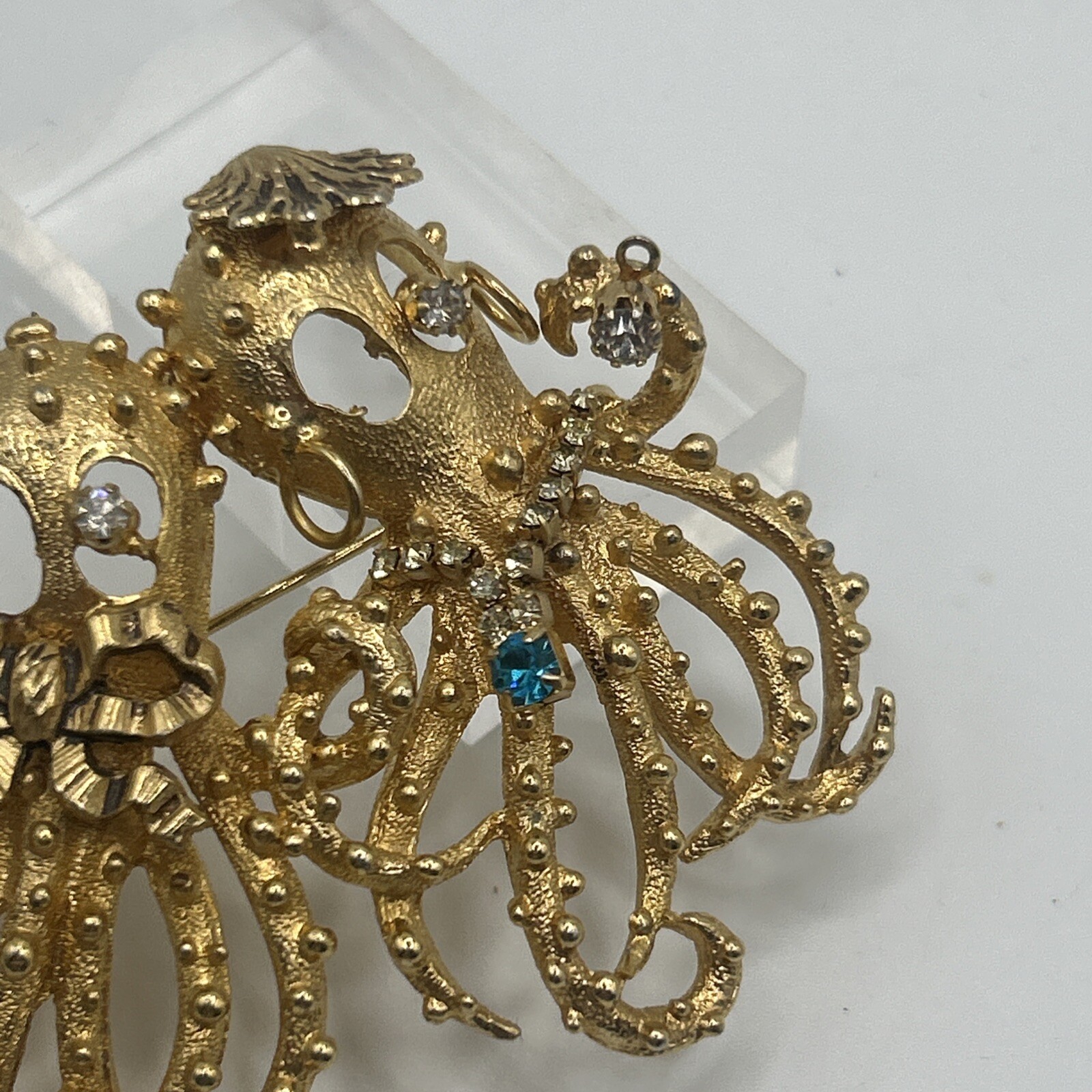 Vintage Kirk’s Folly Octopus Brooch Rare Discontinued Collectible Whimsical