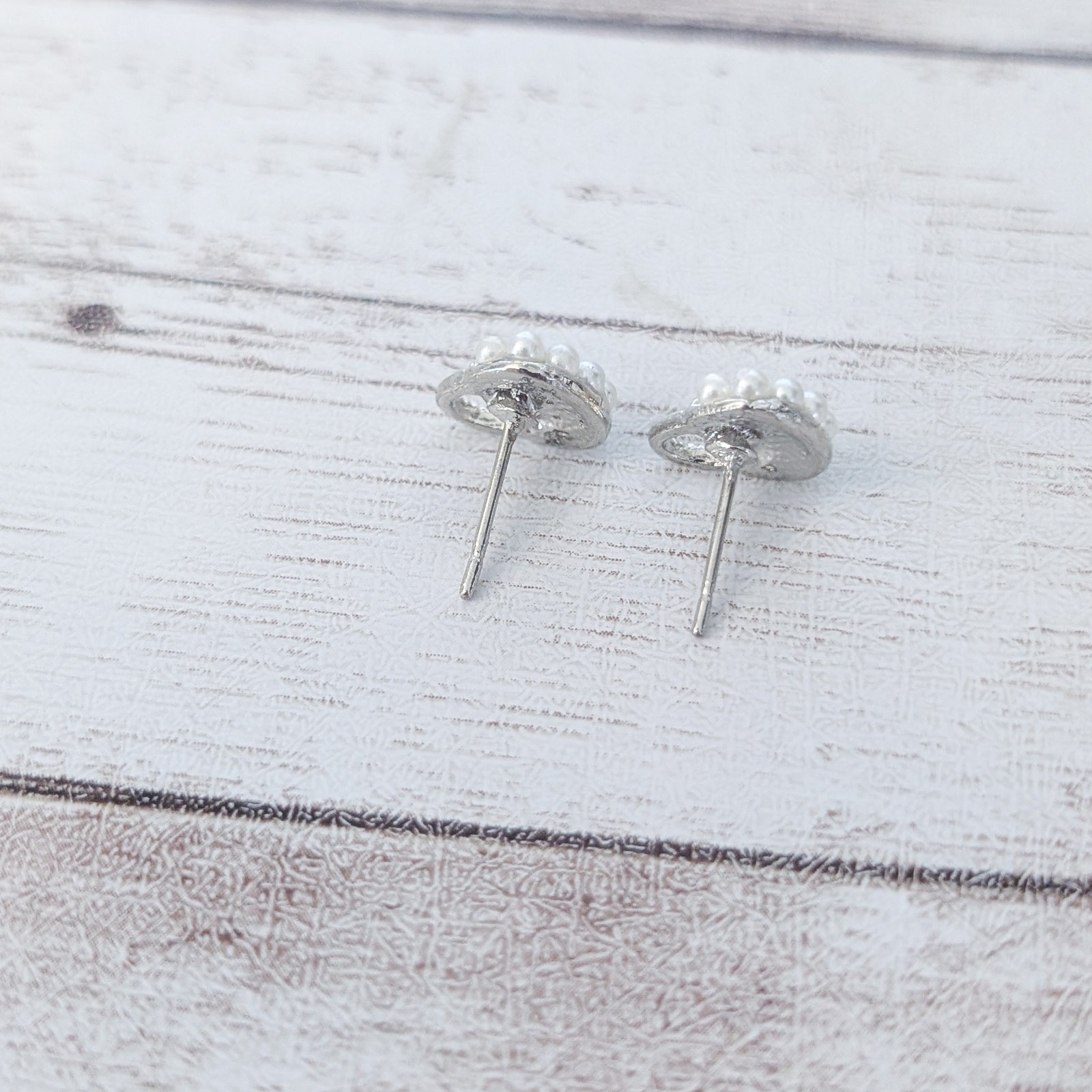 Vintage Stud Earrings Dainty Faux Pearl Purse