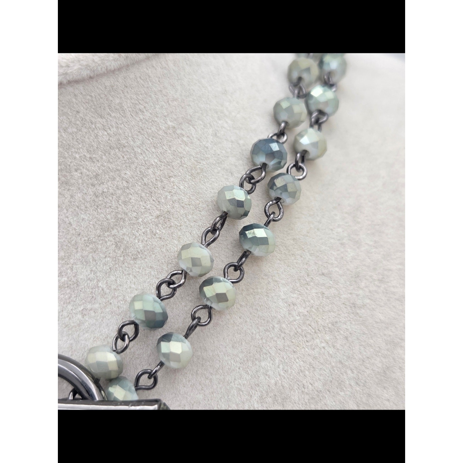 Vintage Joan Rivers Tassel Necklace – Iridescent Beaded Statement