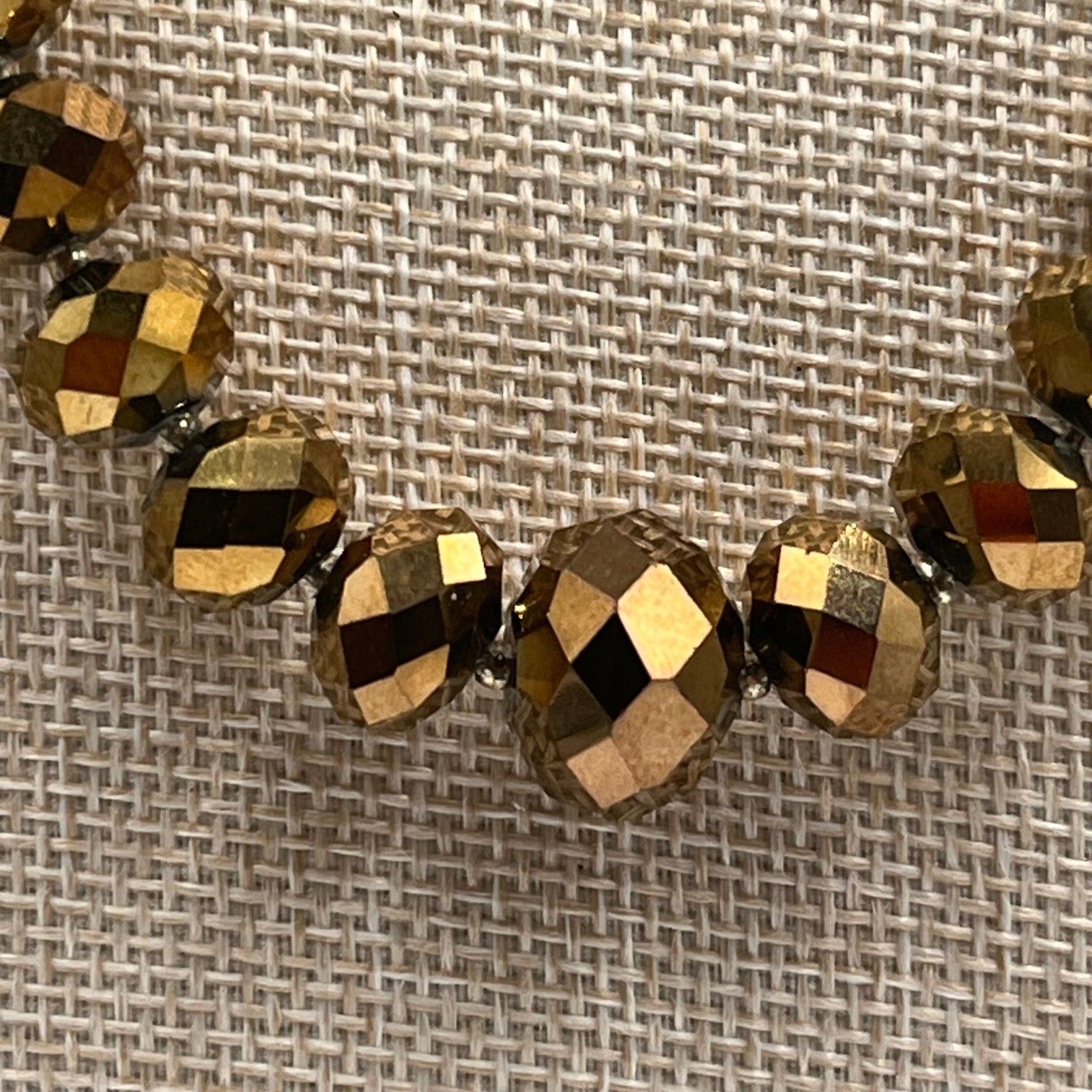 Vintage Faceted Glass Bead Jewelry Set – Graduated Necklace & 3 Stretch Bangles