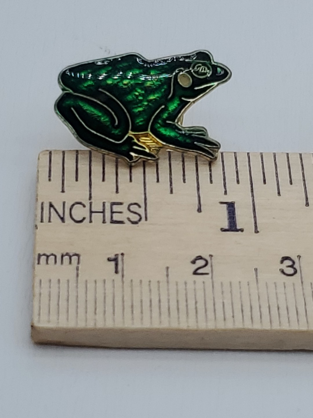Enameled Green Frog Lapel Pin Pinback Brooch Jewelry Lot of 2