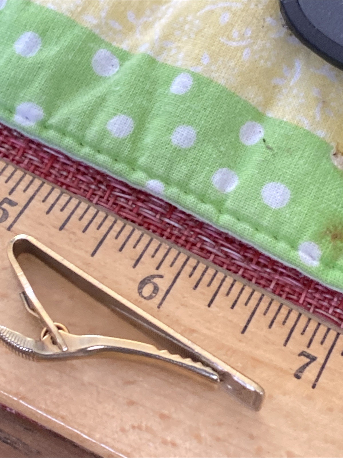 Vtg Conquistador 1950’s Goldtone Tie Bar Lightweight Brass