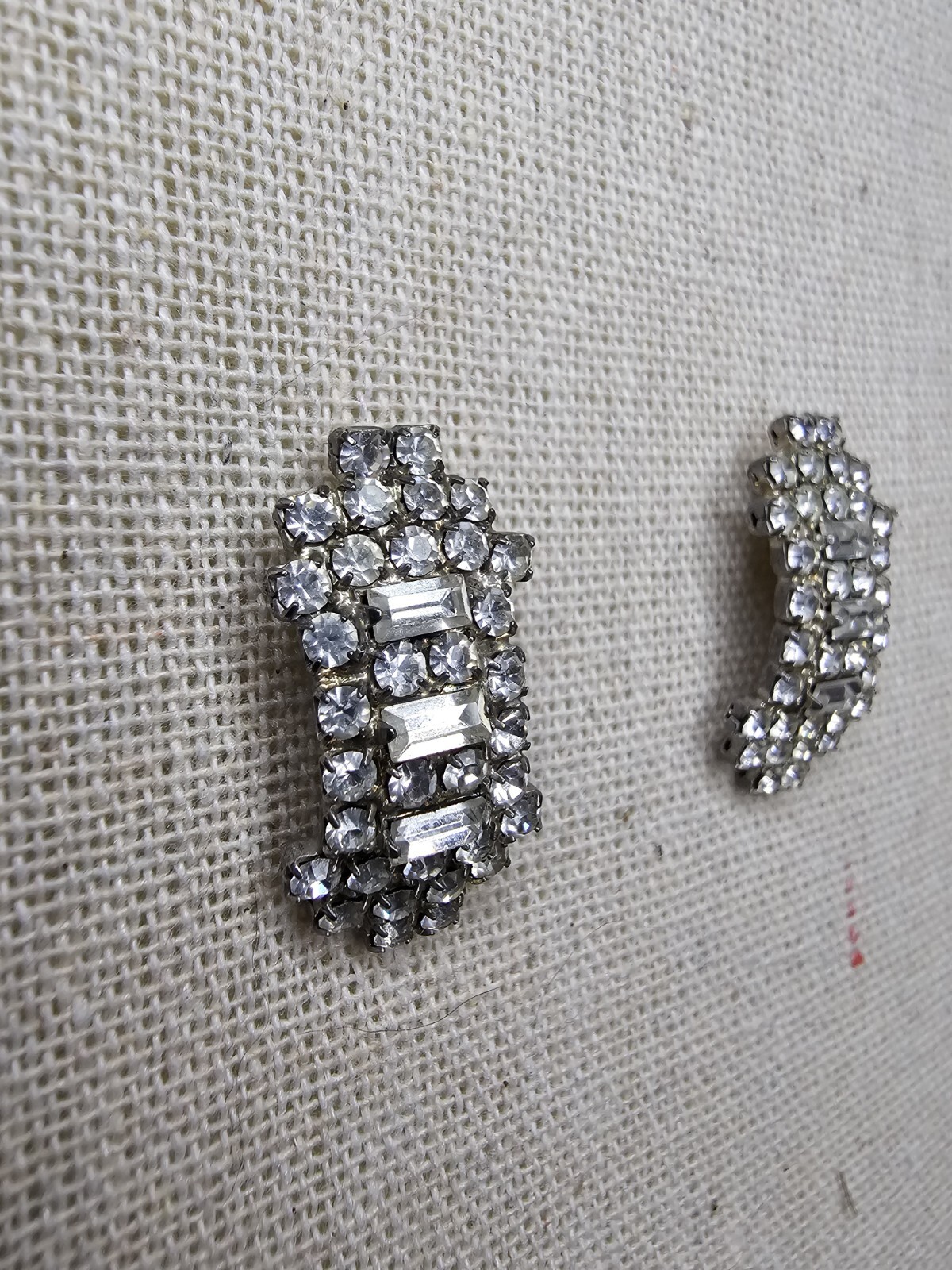 VTG 1950S 60S COSTUME RHINESTONE SET EARRINGS Vintage Classic Post Studs