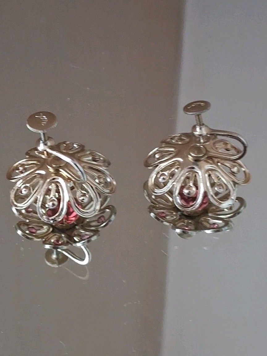 Vintage Lot Of 4 Screw Back Earrings 1930’s – 1950’s