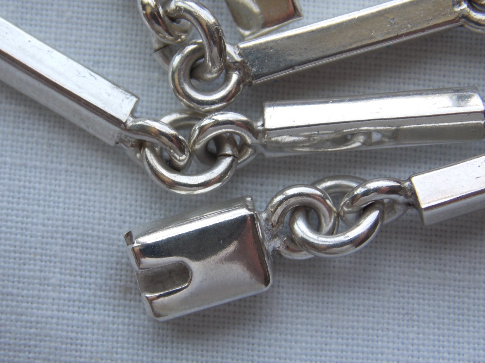 Vintage Mexico Signed TC-301 Bar Link Chain Necklace 36g 925 Sterling Silver 17″