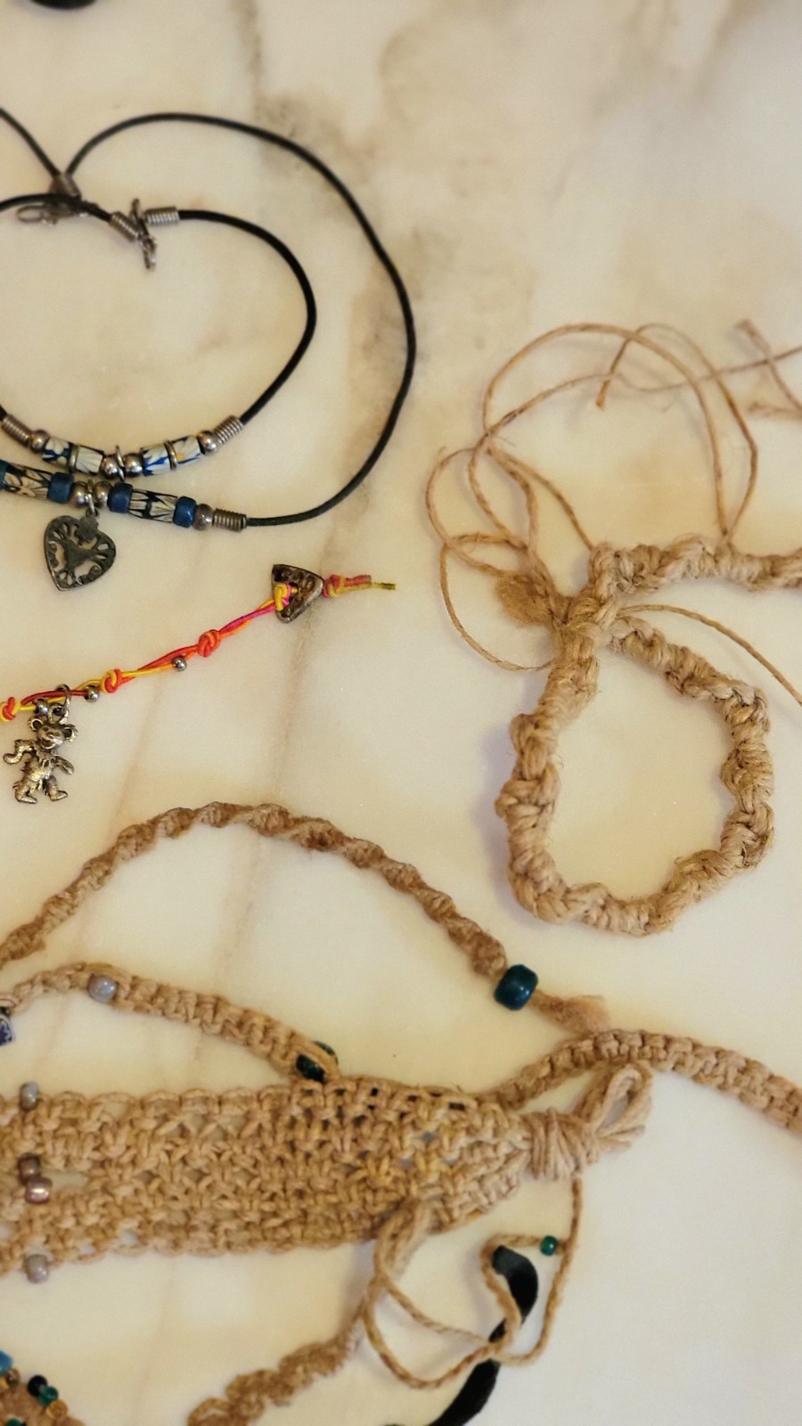 Authentic Grateful Dead Road-Worn Lot Jewelry Collection | Dancing Bears · Hemp