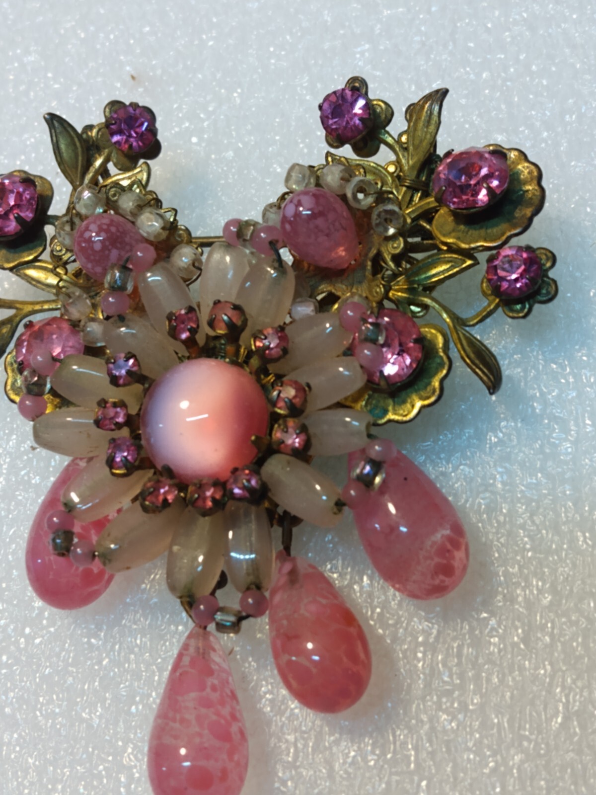 Miriam Haskell Beautiful (Signed) Brooch (Rare)1930’s – 1950’s – Vintage