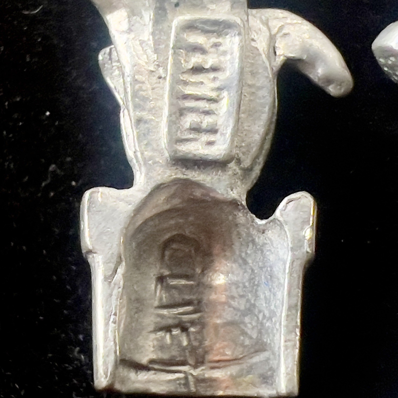 Vintage JIM CLIFT Pewter Link Dangle Earrings Gardening Watering Can Flowers