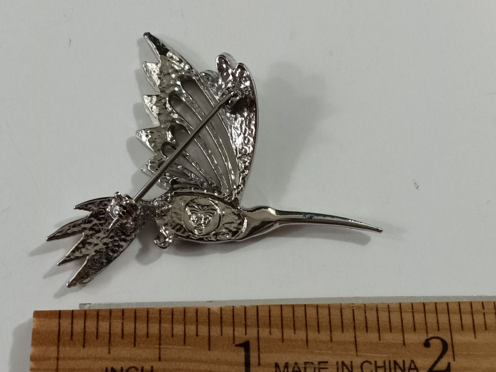 Ariki Paua Shell from New Zealand Hummingbird Brooch Pin