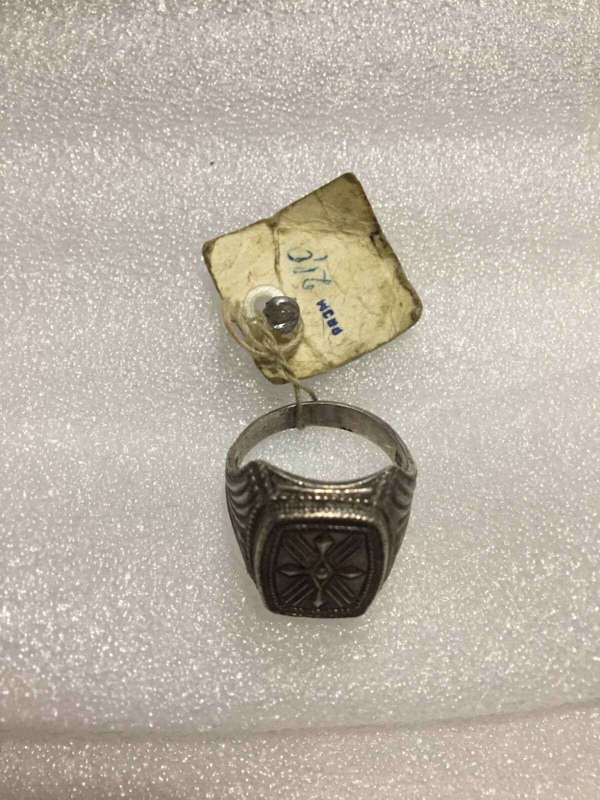 Ring Vintage Silver 875 USSR Soviet men cross 11grm