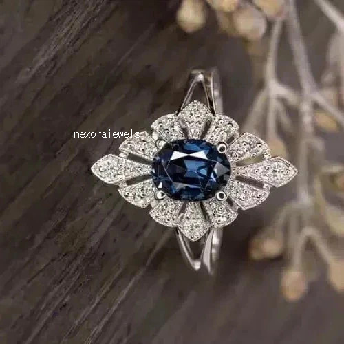 2Ct Art Deco Style Lab Created Diamond Wedding Engagement 14K White Gold FN Ring