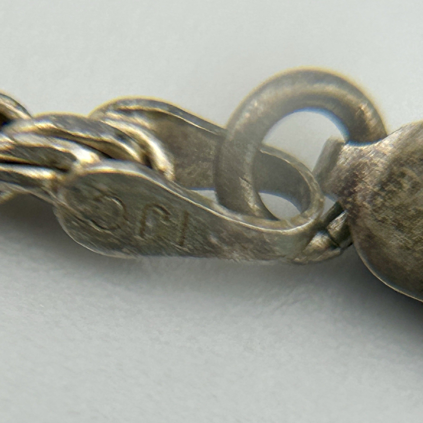 Sterling Wheat Spiga Silver Chain 925 Italy IJC 18″ 2.6mm 12g Spring Ring 80s