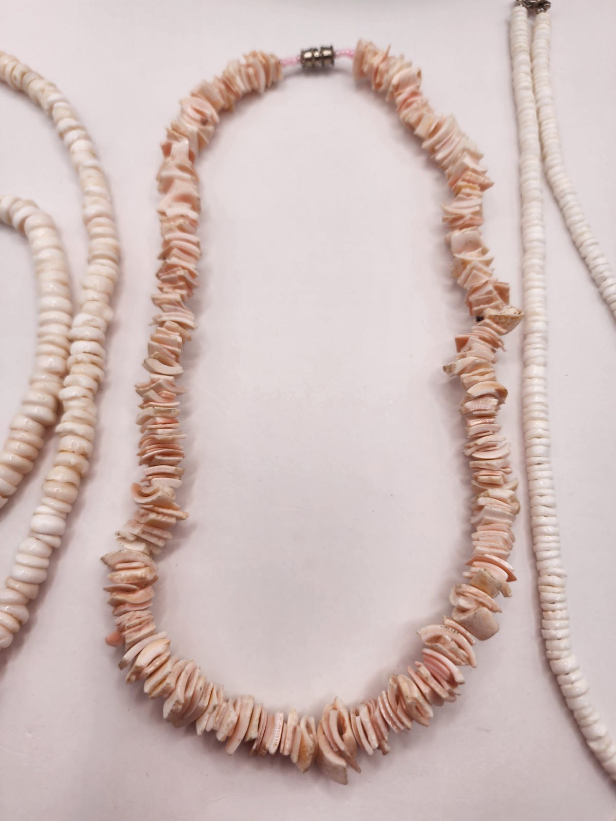 Vintage Hawaiian Puka Shell Necklace And Bracelet Lot
