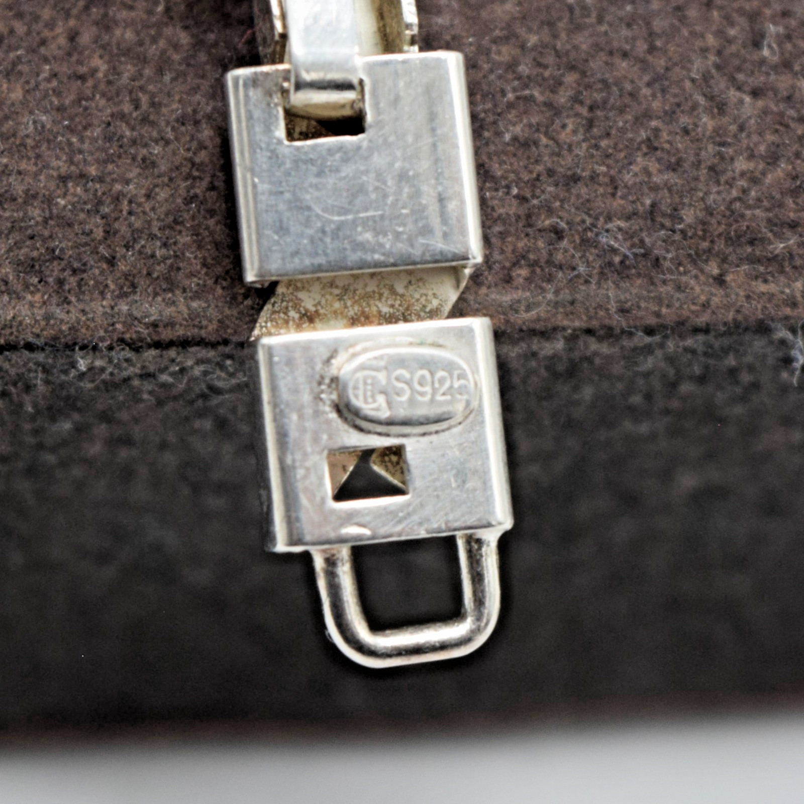 Rare 1971 Henkel Grossé Germany Sterling Silver Modernist Link Necklace-17”, 42g