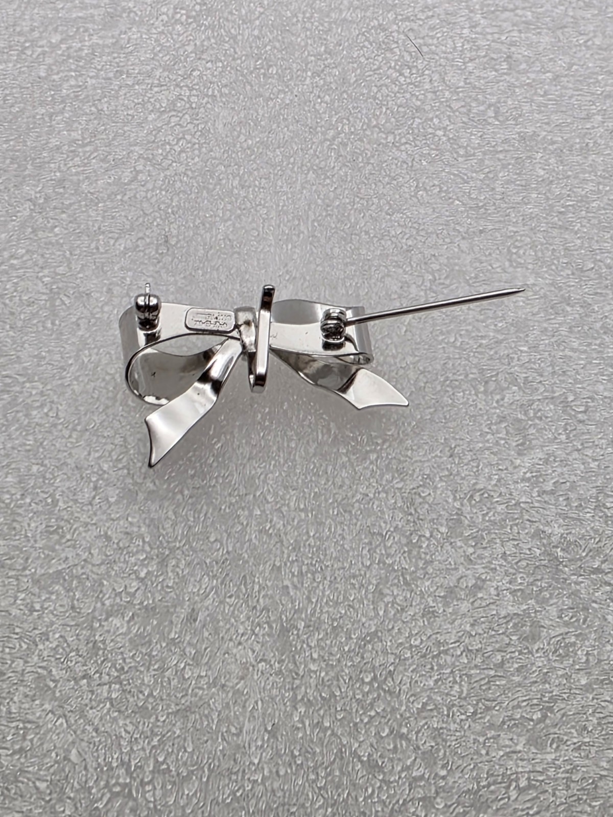 Carl Art Inc Sterling Silver Ribbon Bow Brooch/Pin Charm Holder