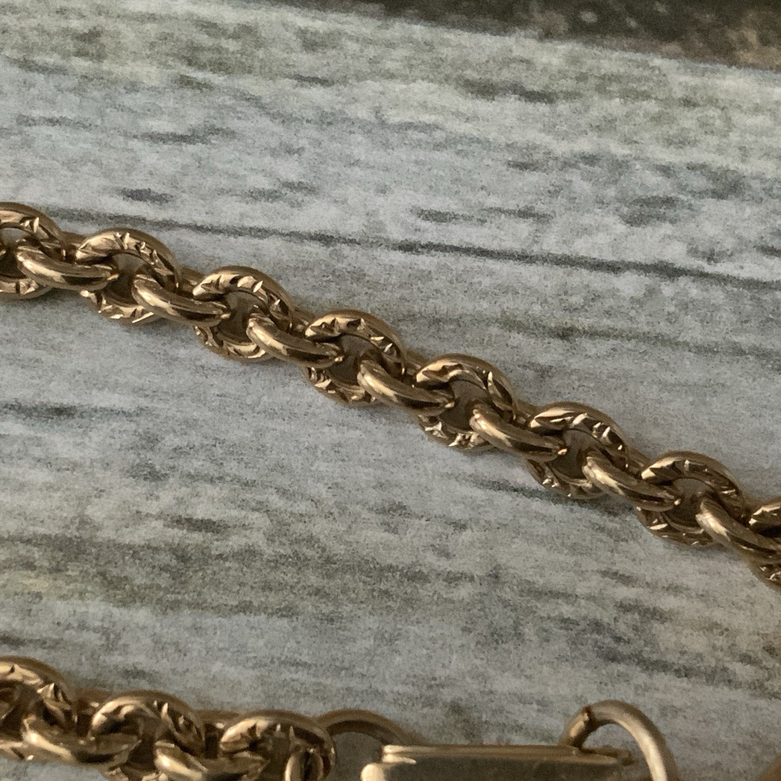 Vintage Small filigree Metal Purse charm with blue accent bracelet in gold tone