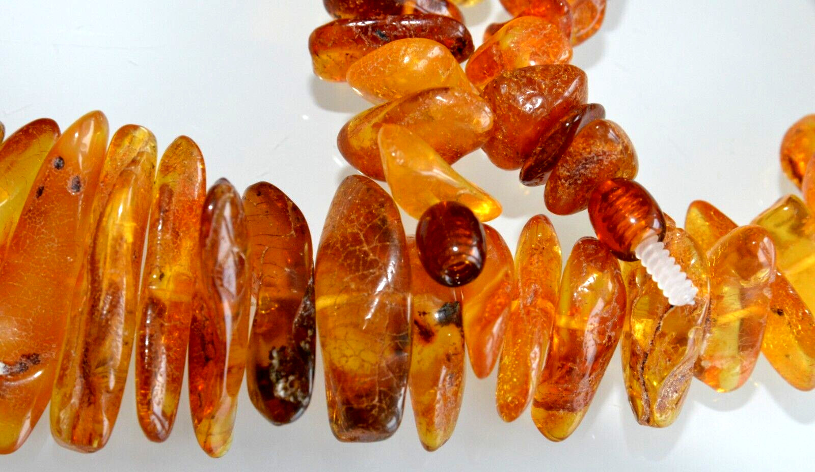 68gr RUSSIAN SOVIET BALTIC AMBER BEAD NECKLACE 琥珀 BRACELET STONE PENDANT EARRING