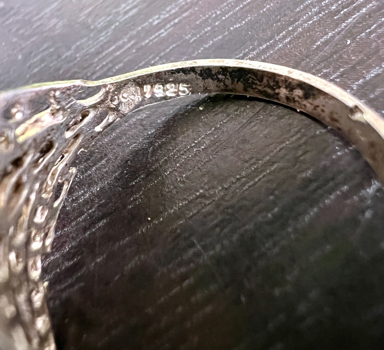 Vtg Sterling Silver Guardian Cutout Filigree Modernist Statement Ring – sz 11.5