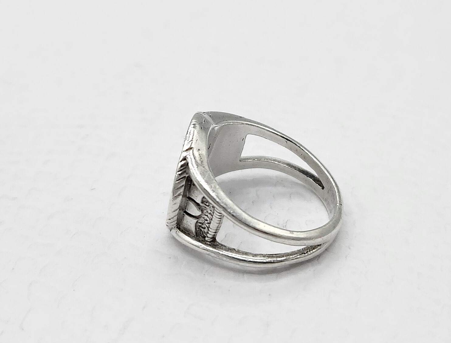 Designer Vintage Shube’s Dakota West Sterling Silver Cherub Angel Ring Size 5