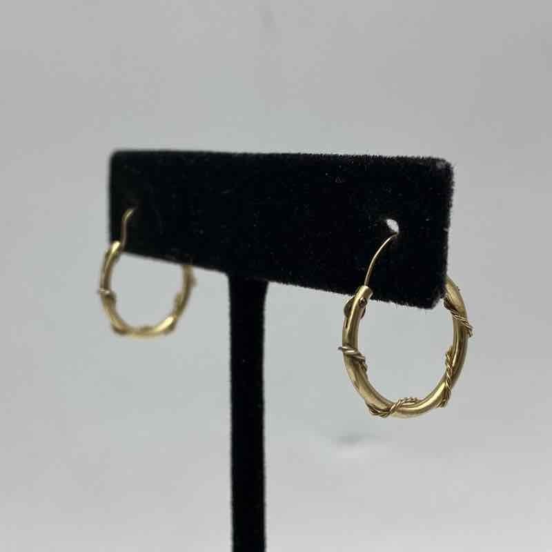 Vintage Gold Filled Murano Foil Glass Bead Bracelet & Hoop Earring Set 8.5″
