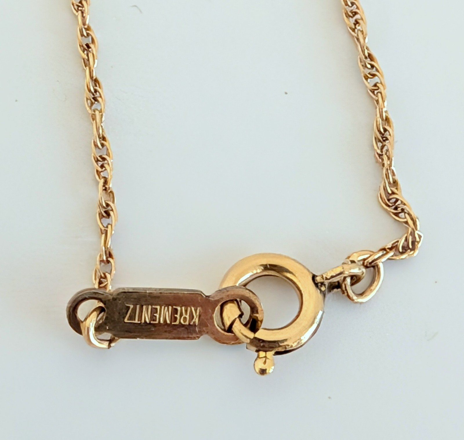 Vintage Krementz 12K GF Gold Filled Fine Necklace Chain 18.25″