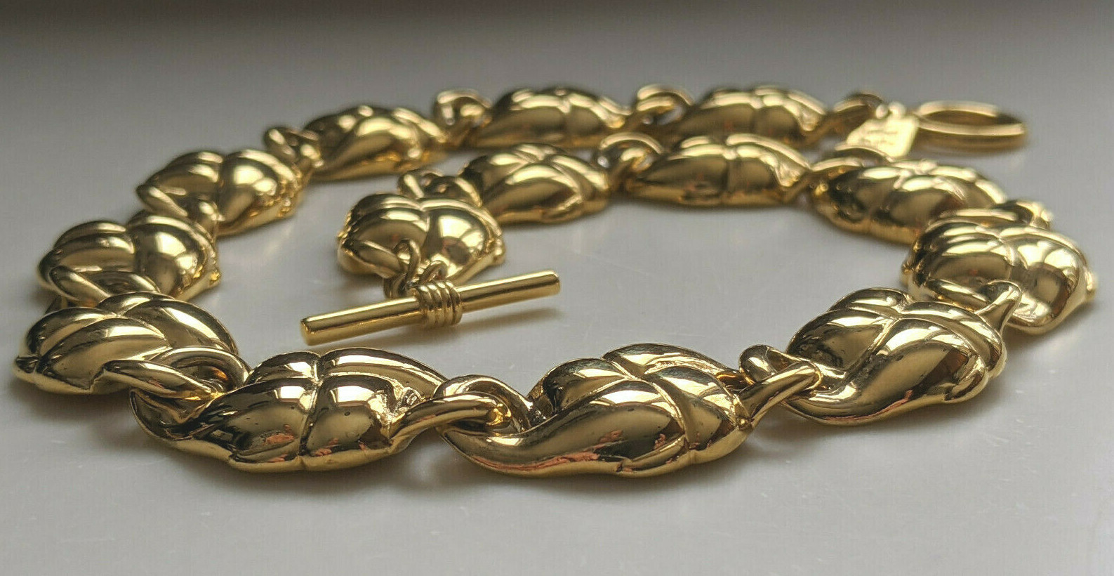 Anne Klein Chunky Gold Tone 17.5″ Necklace w Toggle Closure