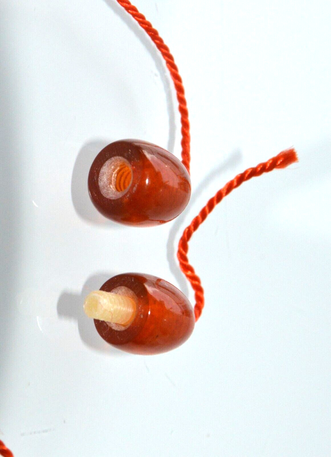 ✅1970y RUSSIAN SOVIET BALTIC SEA AMBER TWIST CLASP NECKLACE 老琥珀 BEADS STONE ROCK