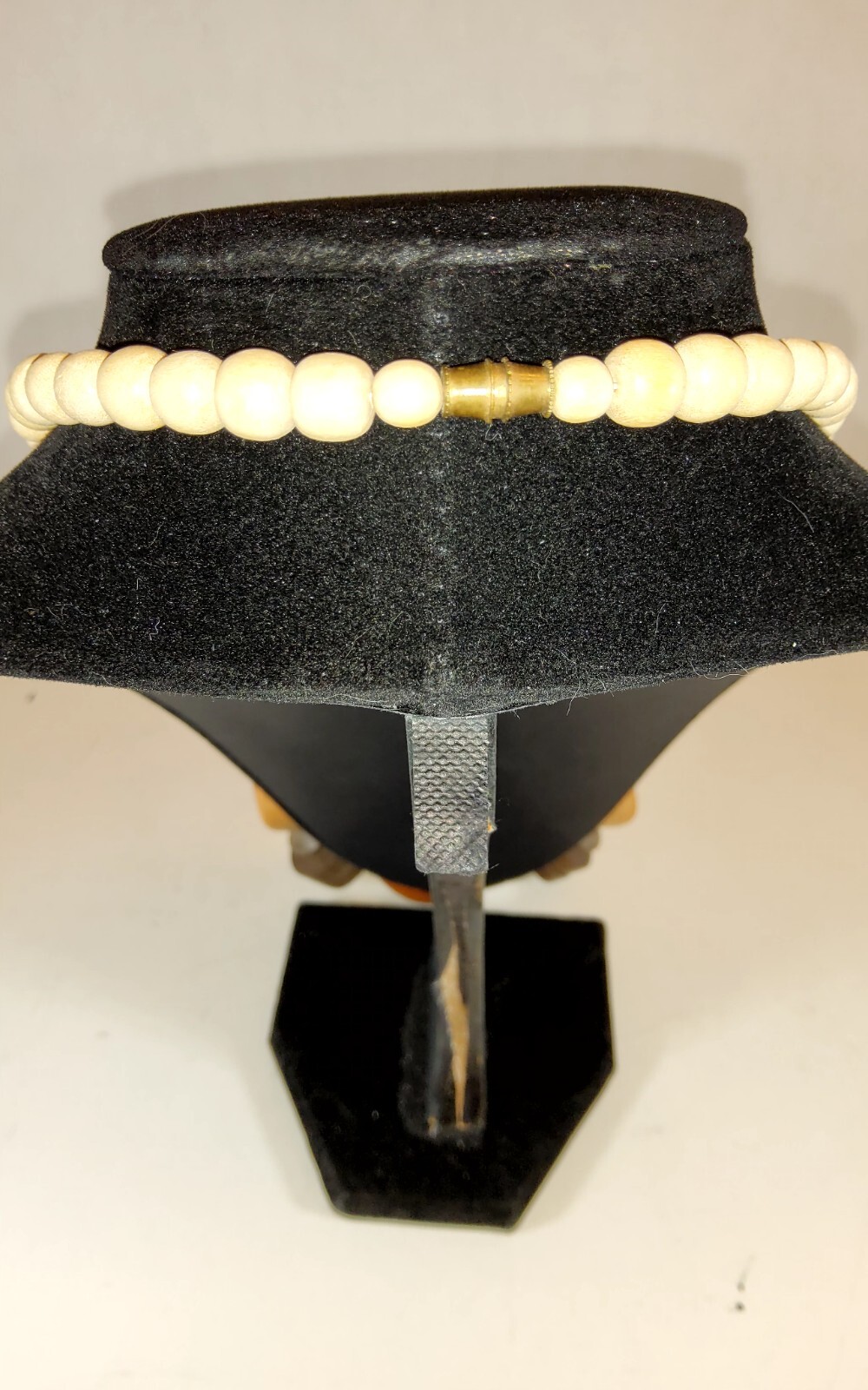 Vtg Wooden Boho Bead Different Shape Chuncky Necklace