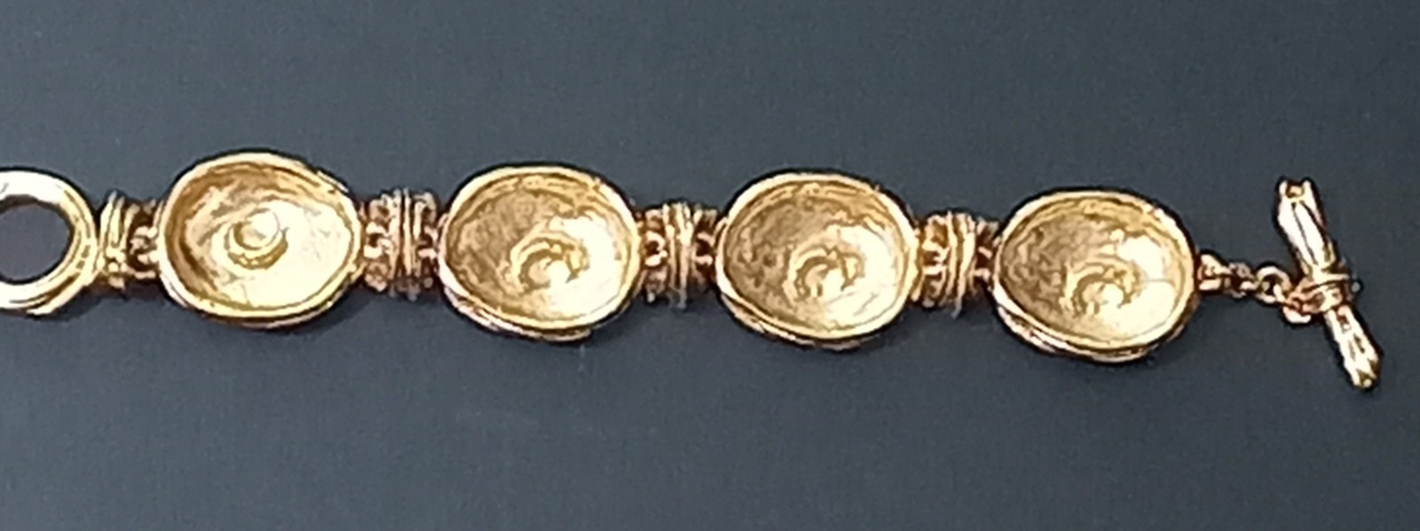 Vintage Runway Chunky Gold Tone Swirl Chain Belt Necklace & Bracelet Set 60s 80s