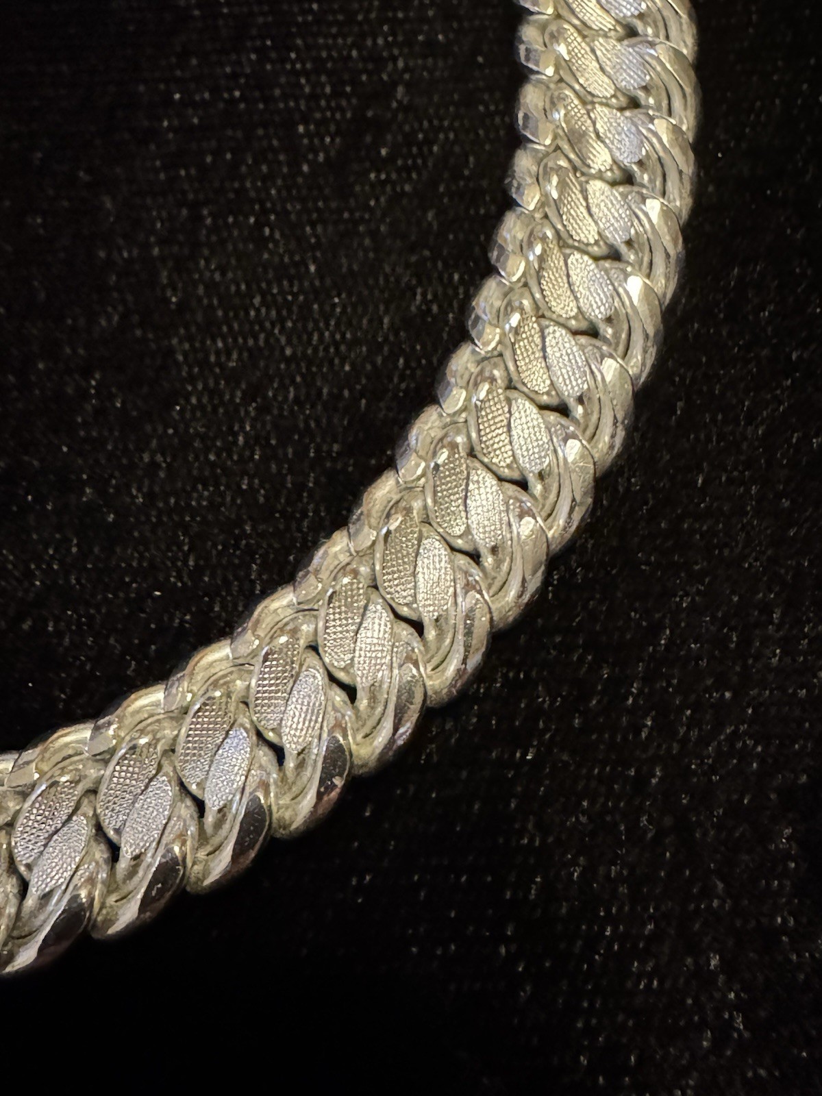 Vintage Western Germany Silver-tone Lightweight Choker Necklace , Wears To 15”
